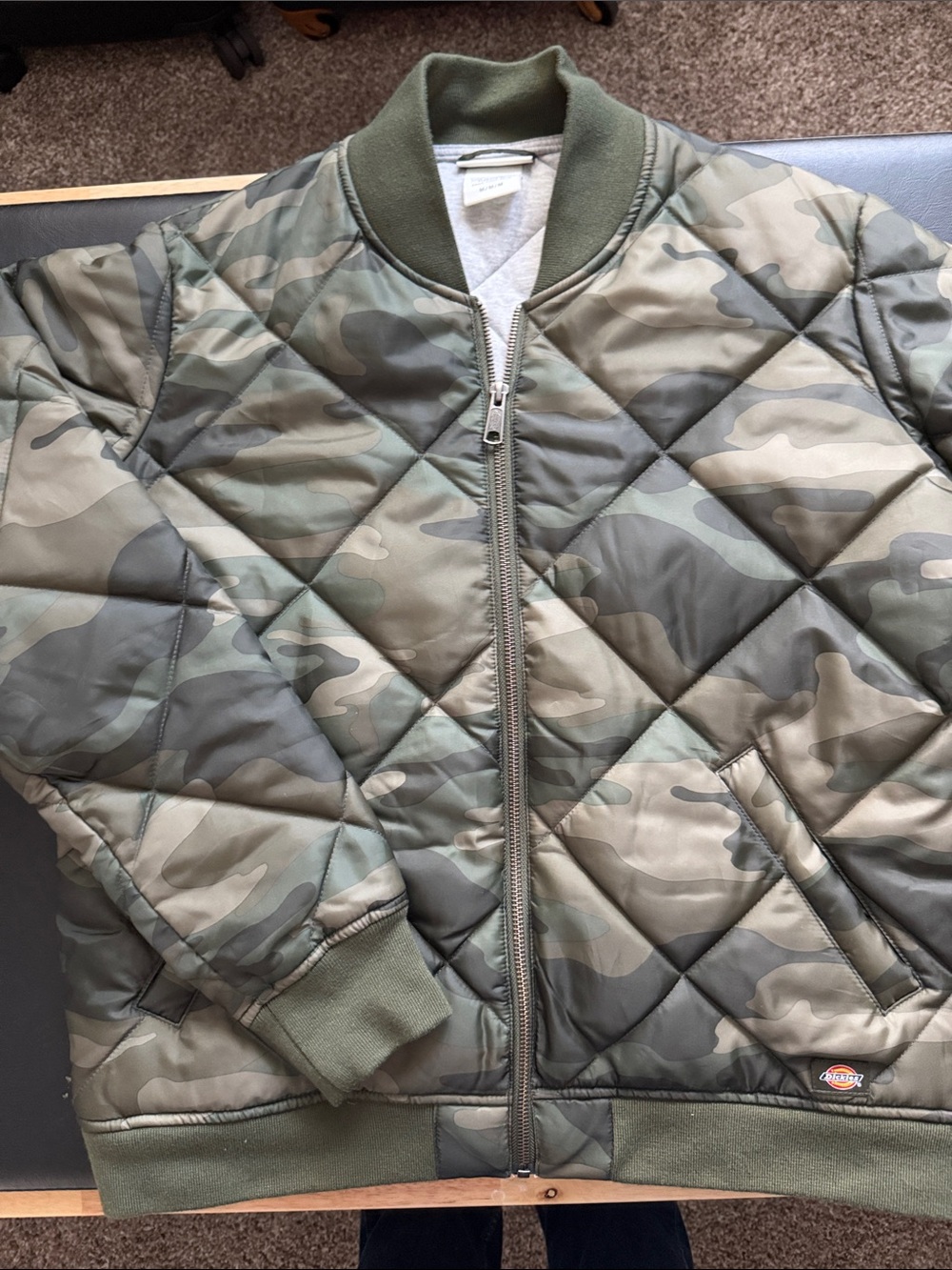 Dickie’s Woman’s Camo Quilted Bomber Jacket - Green